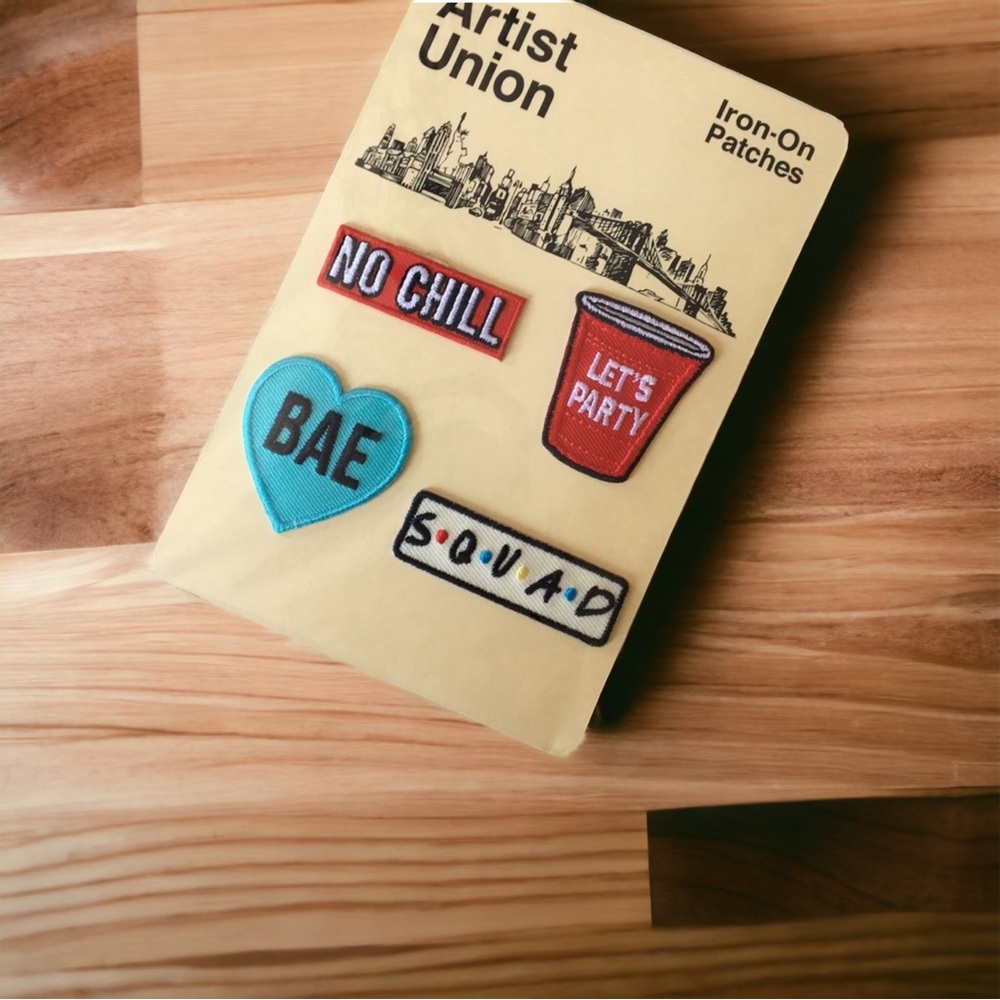 Artist Union Iron-On Patches no chill let’s party squad 4 patches